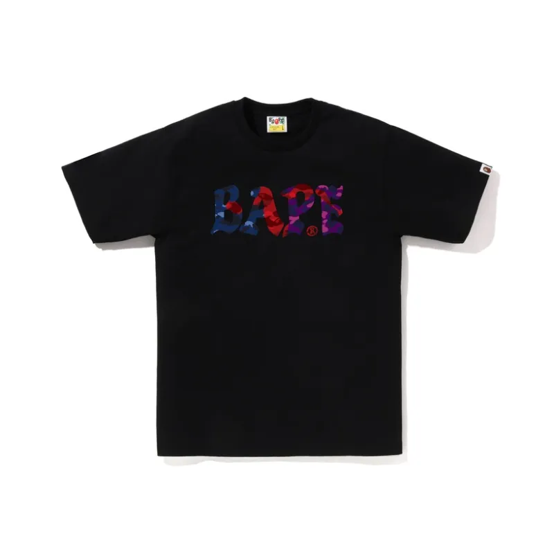 Bape Color Camo Crazy Bape Logo Tee-0