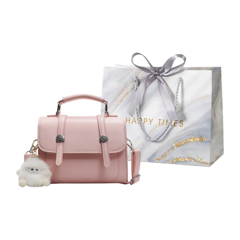 Miss Angel PU Shoulder Bag Crossbody Bag Handbag Regular Women's Pink/Black/Khaki/Pea Green-0