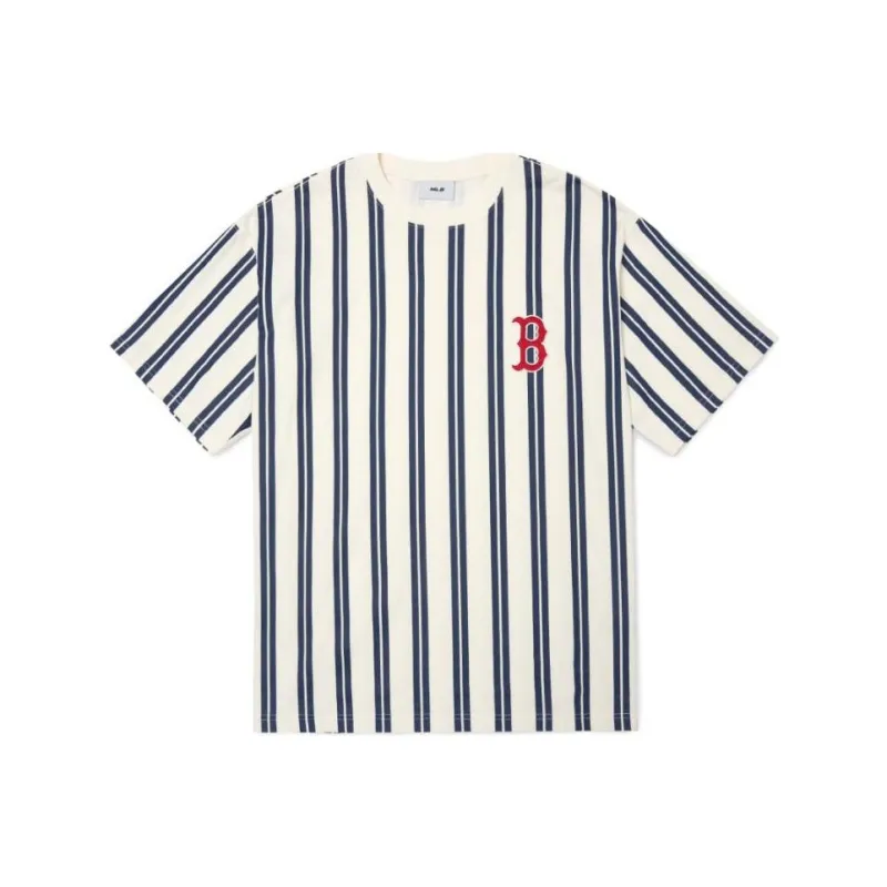 MLB Ethnic Stripe Mega Overfit T Shirt Unisex Marine Blue-0