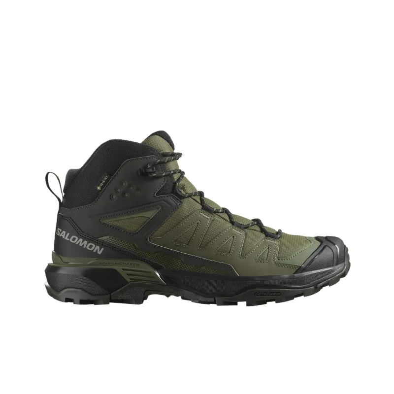 SALOMON X ULTRA 360 Cushioning Waterproof Grip Mid Top Hiking Shoes Men's Green Black-1