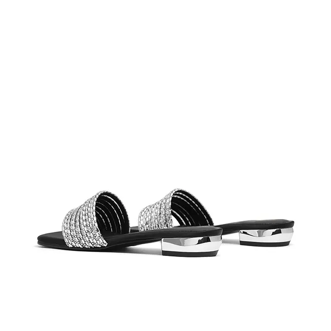 RED DRAGONFLY Rubber Sole Rhinestone Slide Slippers Women's-2