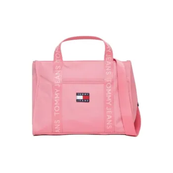 Tommy Hilfiger Polyester Tote Bag Shopping Bag Shoulder Bag Crossbody Bag Handbag Women's Pink