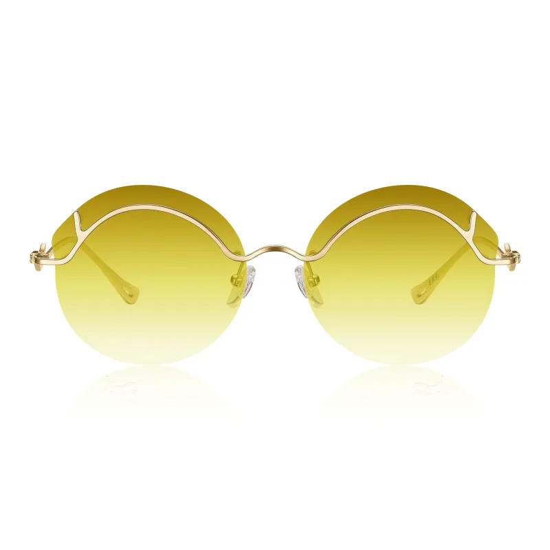 Lao Feng Xiang Β Titanium Irregular Shape Sunglasses Women's-0
