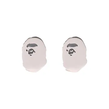 A BATHING APE 925 Sterling Silver Earrings Unisex Silver