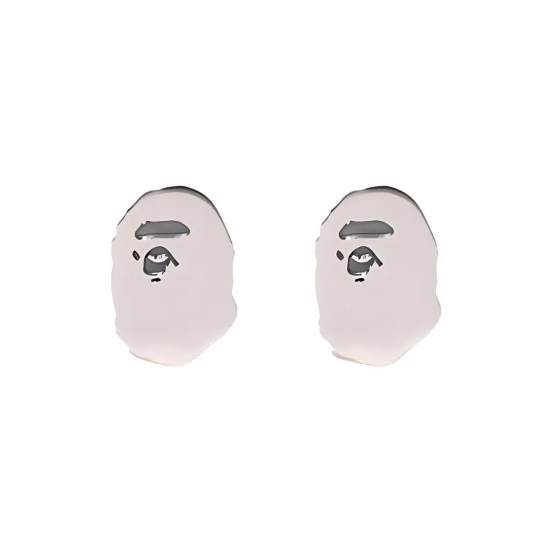 A BATHING APE 925 Sterling Silver Earrings Unisex Silver-0