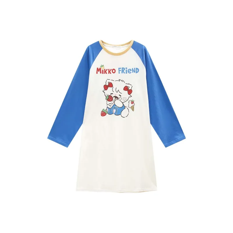 GUKOO Nightgown Women's Pepsi Blue-0