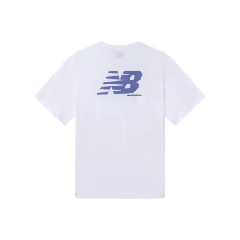 New Balance Set in Sleeve T Shirt Unisex White