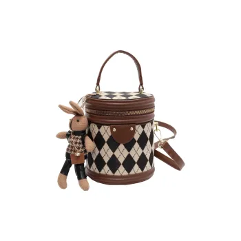Worm's Home Fabric Bucket Crossbody Handbags Unisex Multicolor