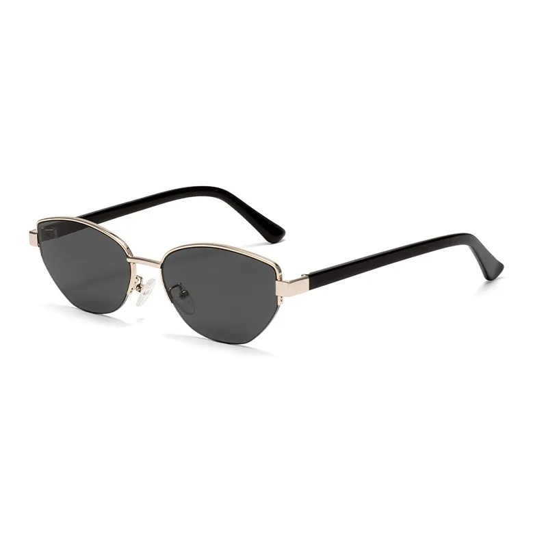 YAWEIKA Metal Irregular Shape Sunglasses Unisex-0