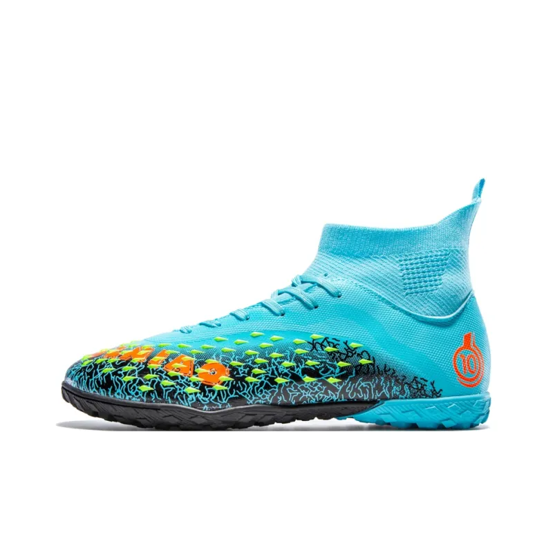 QIUTEXIONG Soccer Shoes Unisex High Top White/Black/Green/Neon Green-14