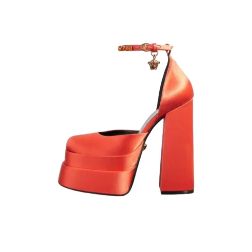 FANSIZHE Medusa Aevitas Chunky Heel High Heels 15.5cm Women's Orange