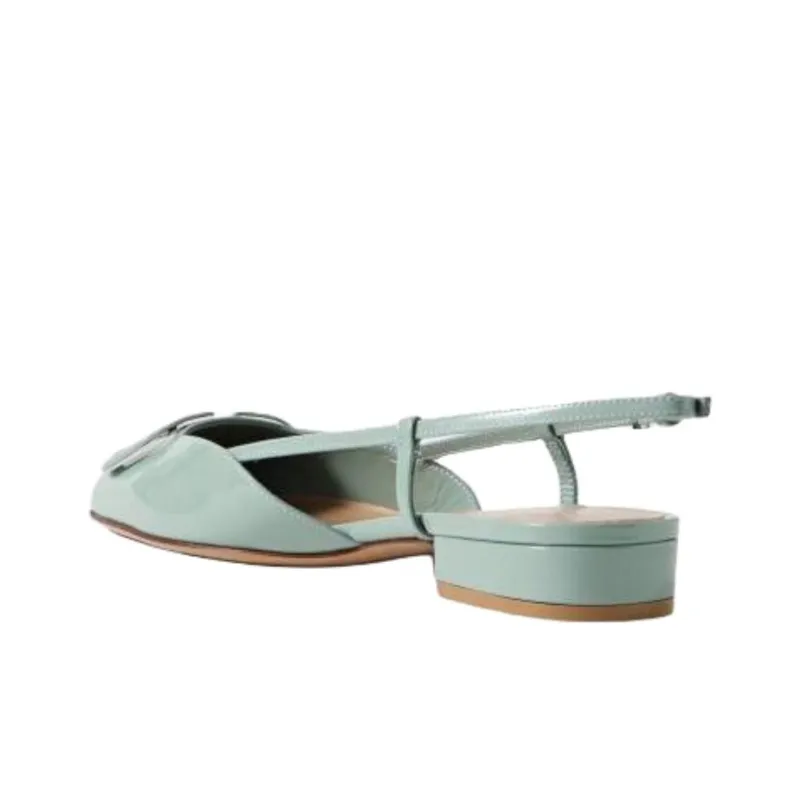 Valentino Vlogo Chunky Heel High Heels 3cm Women's Green-2