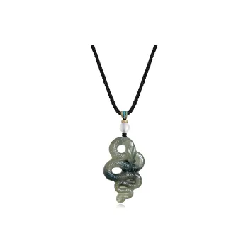 JIAOSHIYU Serpentine Jade Necklaces Unisex