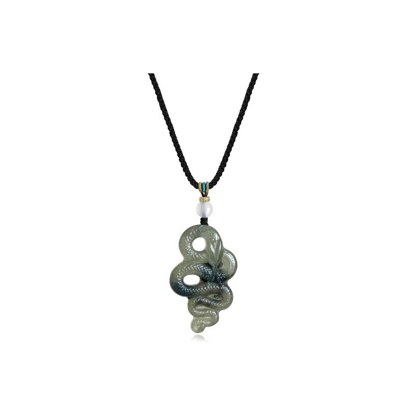 JIAOSHIYU Serpentine Jade Necklaces Unisex-0