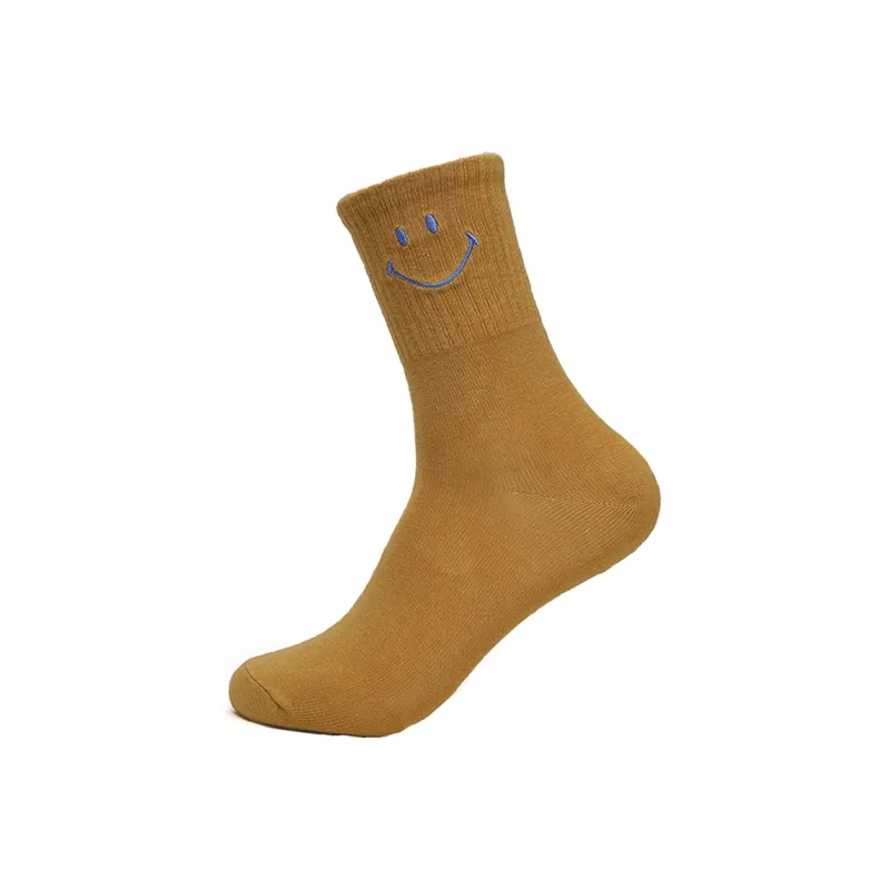 SMILEY Mid Calf Socks Unisex Combo Set-4