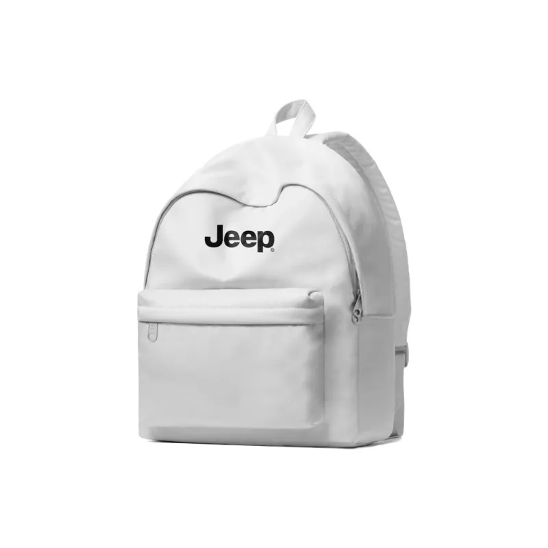 Jeep Theme Series Fabric University Student Backpack Unisex Gray White Paint/Obsidian Black/Dark Blue-1