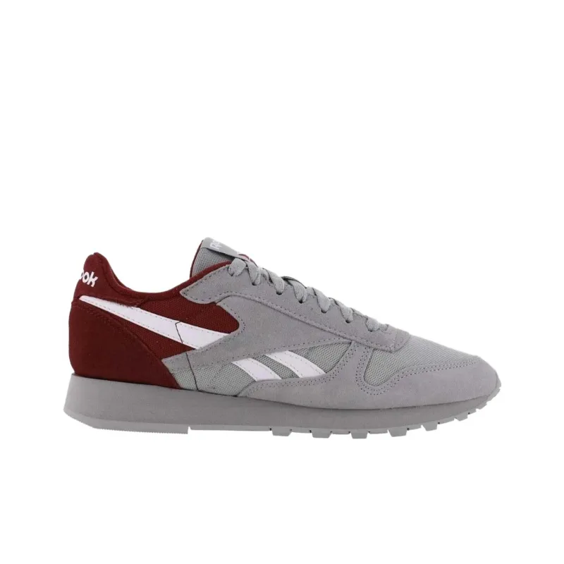 Reebok Classic Leather 'Pure Grey Classic Burgundy'-2