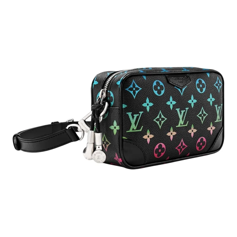 LOUIS VUITTON Trocadero Print Shoulder Bag Men's Black-1