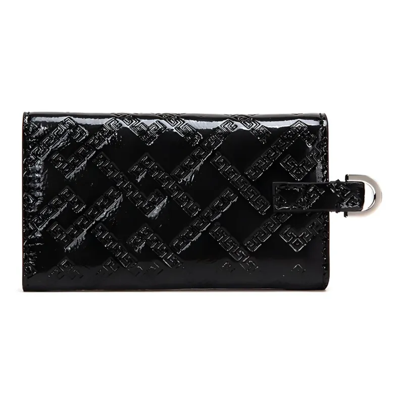 FANSIZHE Leather Key Pouch Men's Black-2