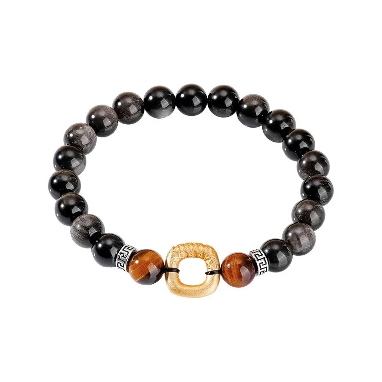 Lao Feng Xiang Obsidian Bracelets Unisex-0