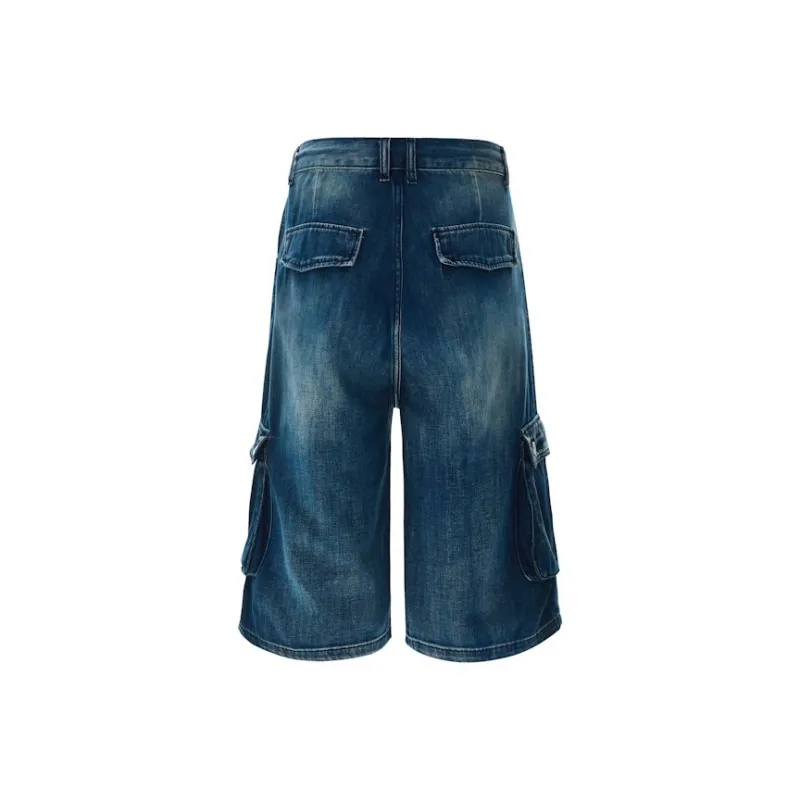 POLAR BEAR Denim Shorts Unisex Blue-2