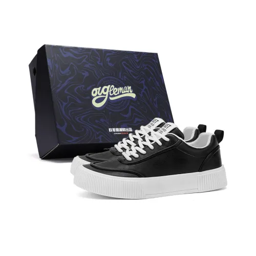 OUGLEMEN Slip Resistant Cushioning Impact Resistance Wear Resistant Low Top Skateboard Shoes Men's Box Included