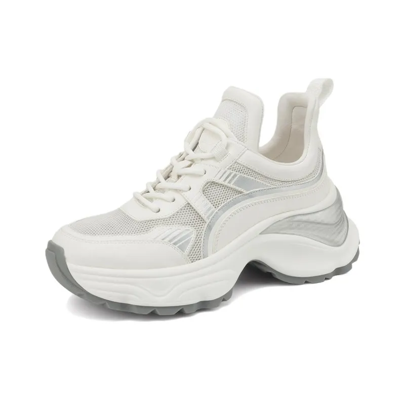 Rosa Bianca Breathable Lightweight Height Increasing Low Top Chunky Sneakers Women's-1