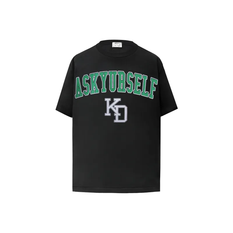Askyurself x Kd Short Sleeved T Shirts Unisex Black-0