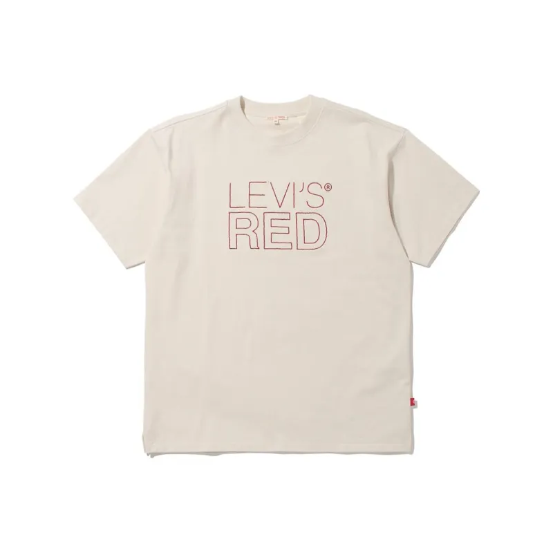 Levis SS22 Straight T-Shirt Men's Beige Yellow-0