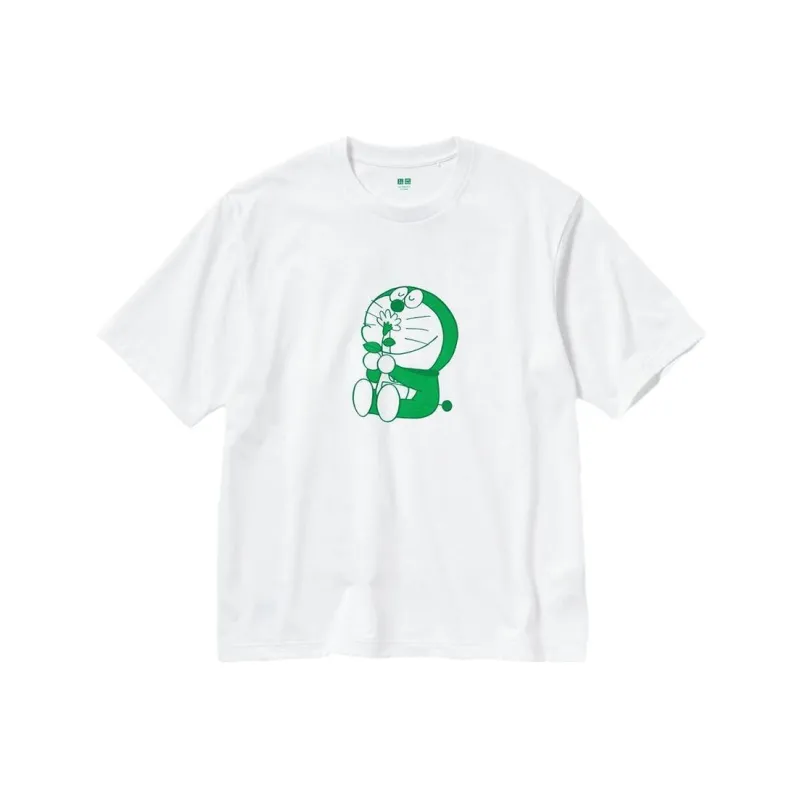 Doraemon X UNIQLO/UNIQLO X Doraemon/Doraemon Co branded Series T Shirts Unisex White-0