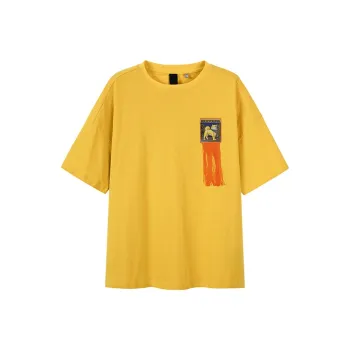 RICKYOUNG Elbow-Length Sleeved T-Shirt Unisex Yellow