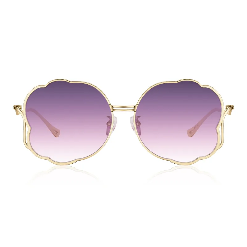Lao Feng Xiang Β Titanium Irregular Shape Sunglasses Women's-0