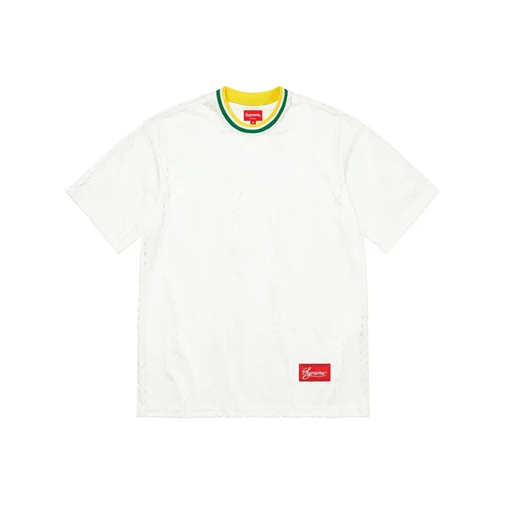 Supreme Perforated Stripe Warm Up Top-0