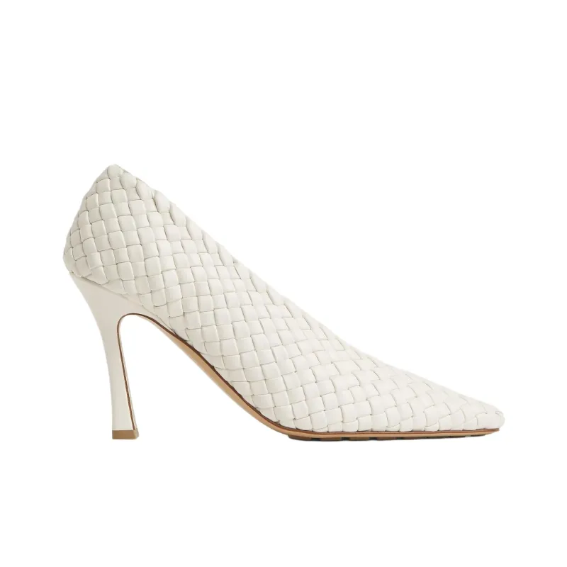 Bottega Veneta Sofia Slim Heel High Heels 9cm Women's White-1