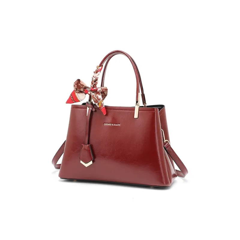 CLEVER& KETCH PU Shoulder Bag, Crossbody Bag, Handbag Women's Red-2