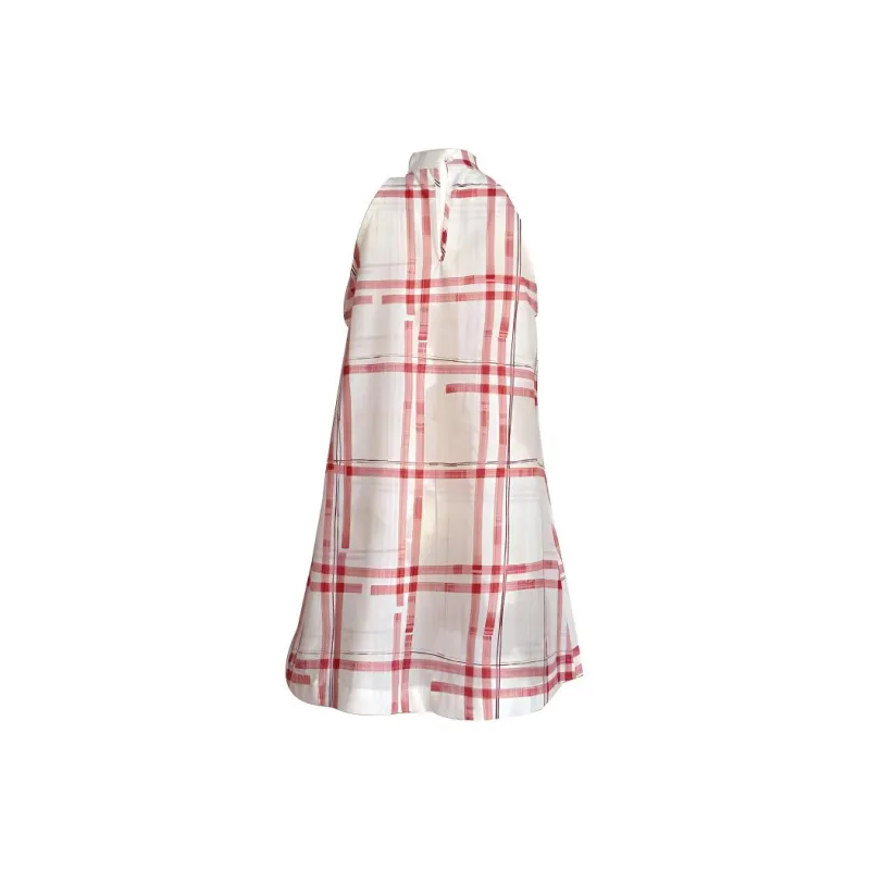 KKX Sleeveless Dress Women's Red Stripes-1