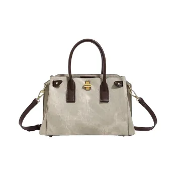 PESASRIE Microfiber Synthetic Leather Shoulder Bag Crossbody Bag Handbags Regular Women's Beige Green
