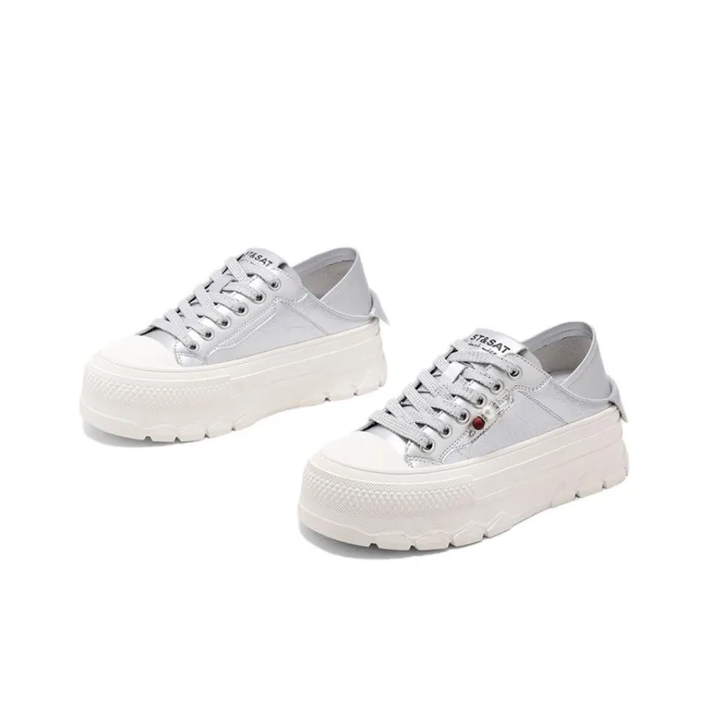 ST&SAT Cushioned Wear Resistant Breathable Low Top Skateboard Shoes Women's-3