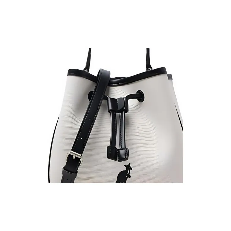 KANGOL Canvas Canvas Bag Bucket Bag Handbag Shoulder Bag Crossbody Bag Regular Women's Black/White-3