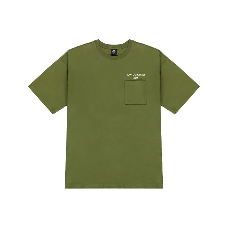 New Balance Drop Shoulder Sleeve T Shirt Men's Green-0