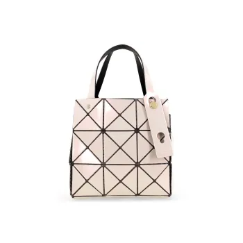 ISSEY MIYAKE CARAT PVC With Textile Tote Bag Shopping Bag Handbag Unisex Beige Yellow