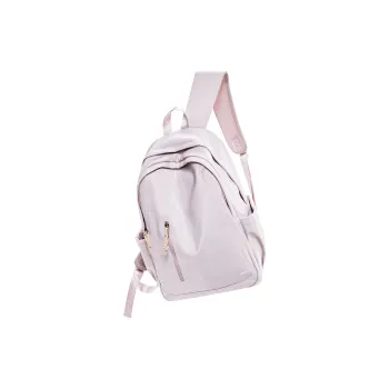 COOWOZ Nylon Backpack Regular Unisex Ecru/Red/Pink Purple/Black/Peacock Blue