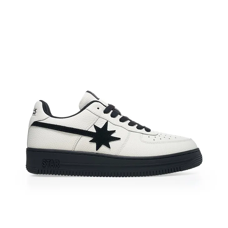 Starwalk Soldier Durable Lightweight And Breathable Low Top Skateboard Shoes Unisex Black White-1