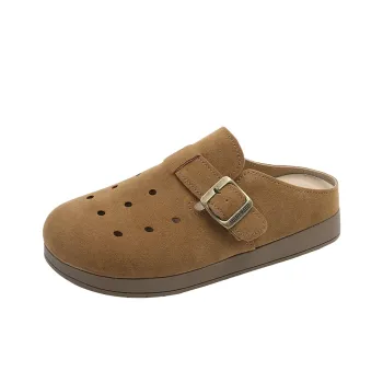 GEJIANI Rubber Sole Abrasion Resistant Wrap toe Slippers Women's
