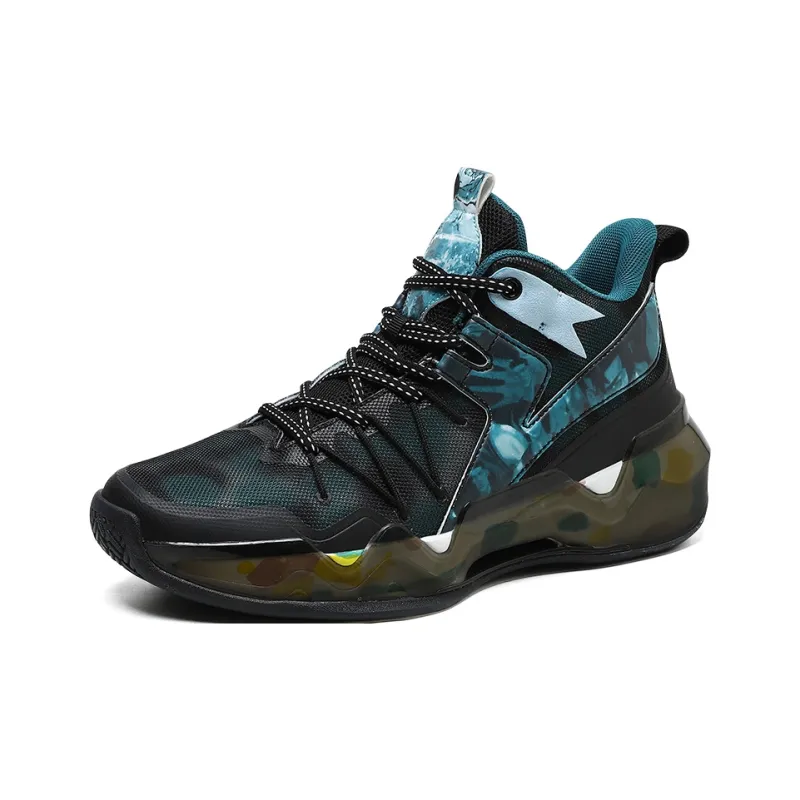 TONYBEAR Anti Slip Wear Resistant Mid Top Basketball Shoes Unisex-14