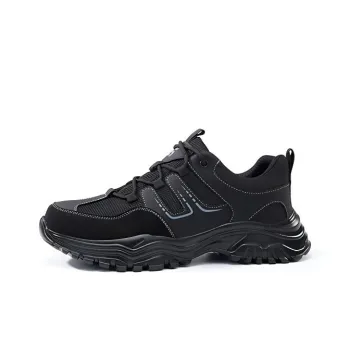 GUYISA Non slip, Wear resistant, Impact resistant Low Top Chunky Sneakers Unisex Black