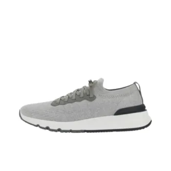 Brunello Cucinelli Knitted Lace Up Sneakers