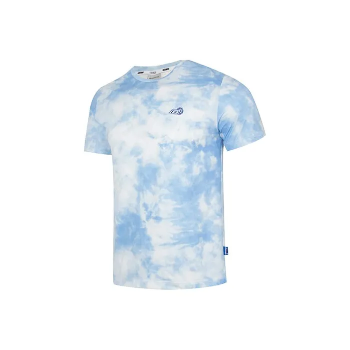 Skechers Hankou No. 2 Factory Joint Series T-Shirts Men Sky Blue White All Over Print-0
