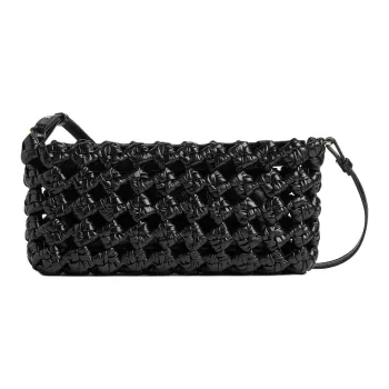 Bottega Veneta KALIMERO Cow Leather Handheld Shoulder Bag Women's Black