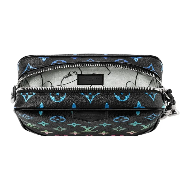 LOUIS VUITTON Trocadero Print Shoulder Bag Men's Black-3